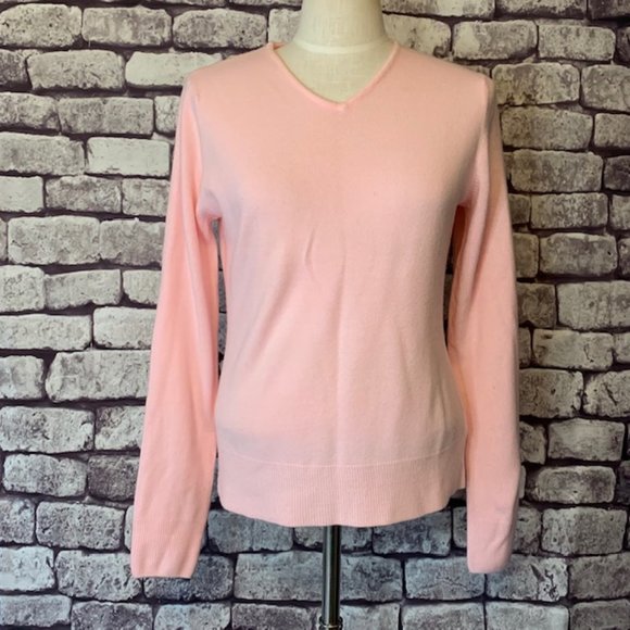 croft & barrow Sweaters - Croft & Barrow Pink V-Neck Sweater Size M